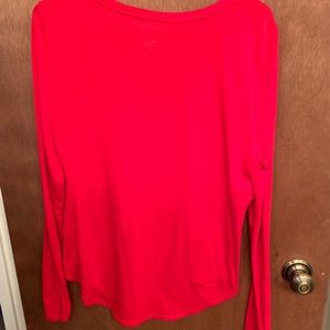 Red long sleeve T-shirt